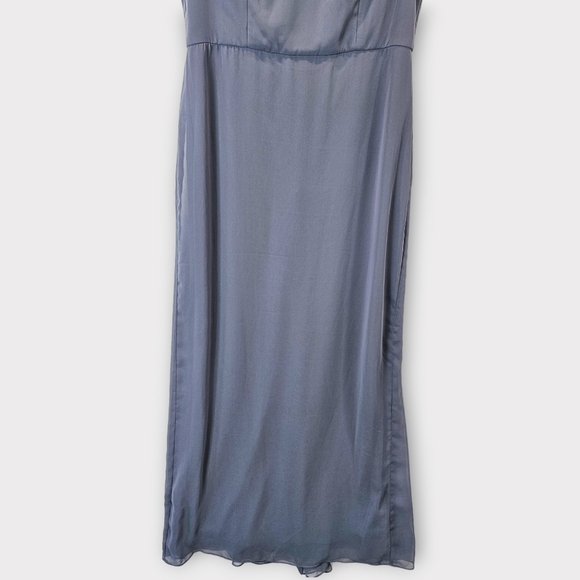 Dessy Social Bridesmaids Trumpet Gown Silverstone - Picture 4 of 11